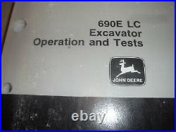 John Deere 690e LC Excavator Technical Service Shop Op Test Manual Book Tm1508