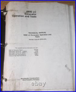 John Deere 690e LC Excavator Technical Service Shop Op Test Manual Book Tm1508