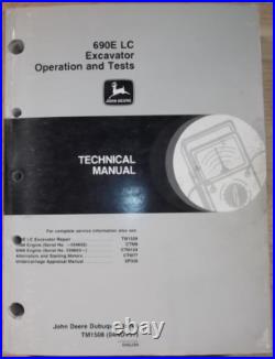 John Deere 690e LC Excavator Technical Service Shop Op Test Manual Original Oem
