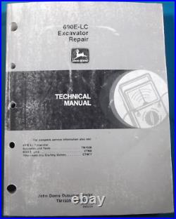 John Deere 690e-lc Excavator Technical Service Shop Repair Manual Tm1509 Oem