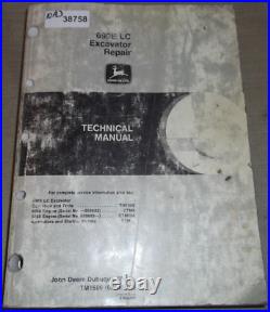 John Deere 690e-lc Excavator Technical Service Shop Repair Manual Tm1509 Oem