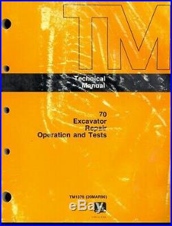 John Deere 70 Excavator Technical Shop Service Repair Manual