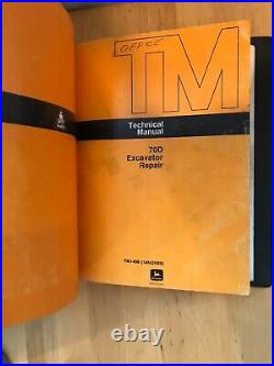 John Deere 70D Excavator Repair and Operation & Tests Manuals (TM1407, TM1408)