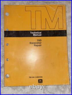 John Deere 70d Excavator Technical Service Shop Repair Manual Book Tm-1408