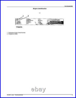John Deere 750 Excavator Parts Catalog Manual