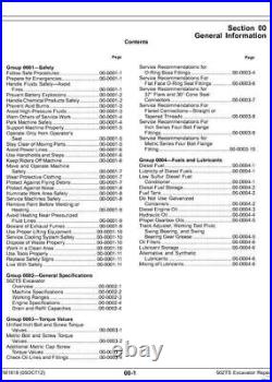 John Deere 750 Excavator Repair Service Manual