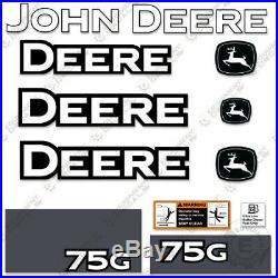 John Deere 75G Decal Kit Mini Excavator Equipment Decals 75-G 75 G Sticker Set