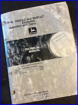 John Deere 790D 790D-LC 892D-LC Excavator Test Operation Service Repair Manual