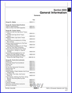 John Deere 792dlc Excavator Operation Test Service Manual