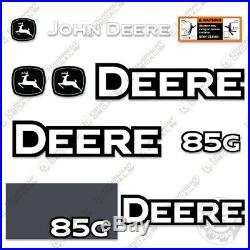 John Deere 85G Decal Kit Mini Excavator Equipment Decals 85-G 85 G Sticker Set