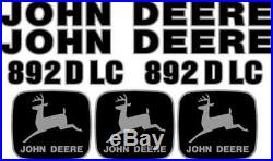 John Deere 892D LC Excavator Decal Set JD Decals