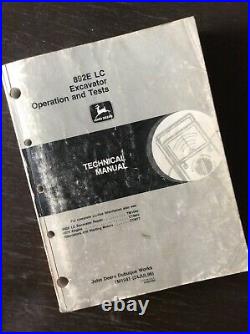 John Deere 892E LC Excavator Operation Test Technical Service Manual TM1541 Book