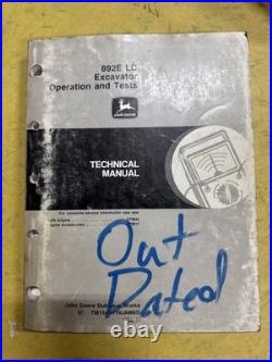 John Deere 892E LC Excavator Operation & Tests Service Repair Manual Book Shop