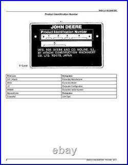 John Deere 892dlc Excavator Parts Catalog Manual