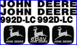 John Deere 992D-LC Excavator Decal Set JD Decals