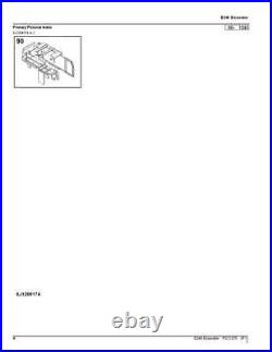 John Deere E240 Excavator Parts Catalog Manual