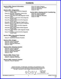 John Deere E300-ii Excavator Operation Test Service Manual