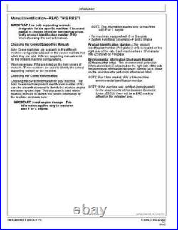 John Deere E300-ii Excavator Operation Test Service Manual