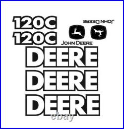 John Deere Excavator 120C Decals Stickers Kit Set JD OE mini midsize track 120 C