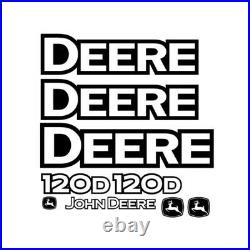 John Deere Excavator 120D Decals Stickers Kit Set JD OE mini midsize track 120 D