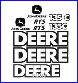 John Deere Excavator 135C Decals Stickers Kit Set JD OE mini midsize track 135 C