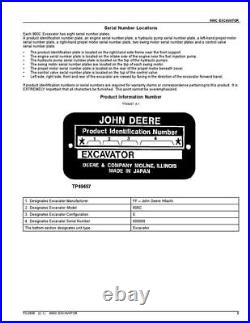 John Deere Excavator 800c Parts Catalog Manual