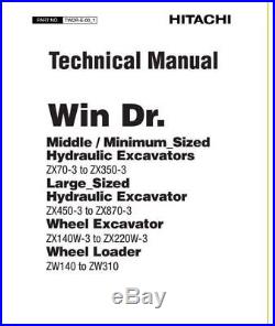 John Deere Hitachi Excavators Using Win Dr. Software (technical Manual)