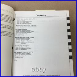 John Deere JD 190E TECHNICAL OPERATION & TESTS SERVICE MANUAL EXCAVATOR, TM1539