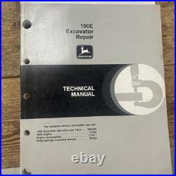 John Deere JD 190E TECHNICAL REPAIR SHOP SERVICE MANUAL EXCAVATOR TM1540 OEM NOS