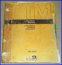 John Deere Jd-690b Excavator Technical Service Shop Repair Manual Book Tm-1093