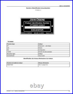 John Deere PC10015 200D LC excavator parts catalog