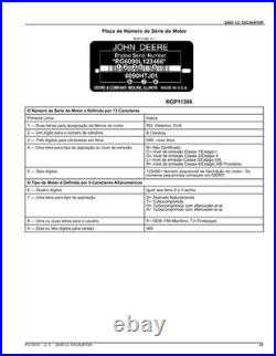 John Deere PC10015 200D LC excavator parts catalog