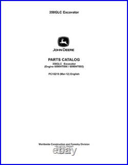 John Deere PC10219 350GLC excavator parts catalog