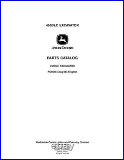 John Deere PC9546 450DLC excavator parts catalog
