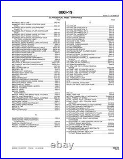 John Deere PC9546 450DLC excavator parts catalog