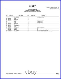 John Deere PC9546 450DLC excavator parts catalog
