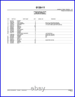 John Deere PC9546 450DLC excavator parts catalog