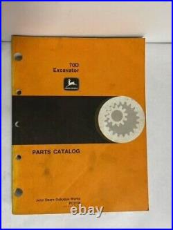 John Deere Parts Catalog Manual Excavator Model- 70d Pc2138 Published In 1988