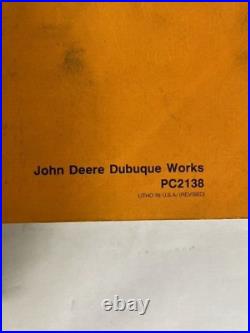 John Deere Parts Catalog Manual Excavator Model- 70d Pc2138 Published In 1988