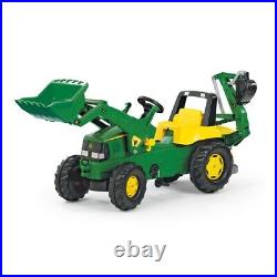 John Deere Pedal Rolly Tractor with Excavator & Loader Ride On 3y+