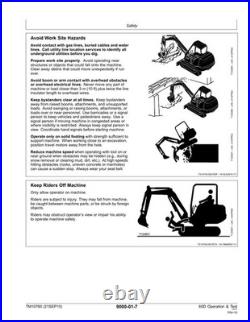 John Deere TM10760 60D excavator operation and test technical manual