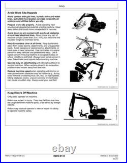 John Deere TM12173 350GLC excavator operation and test technical manual