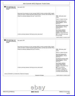 John Deere TM12173 350GLC excavator operation and test technical manual