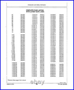 John Deere TM1230 990 excavator technical manual