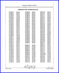 John Deere TM1230 990 excavator technical manual