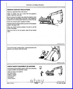 John Deere TM1230 990 excavator technical manual