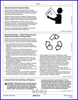 John Deere TM12867 85G excavator operation & test technical manual