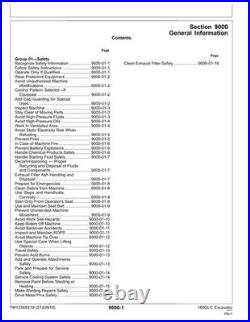 John Deere TM13345X19 160GLC excavator operation & test technical manual