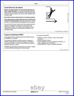 John Deere TM13345X19 160GLC excavator operation & test technical manual