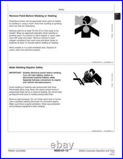 John Deere TM2361 450DLC excavator operation and test technical manual